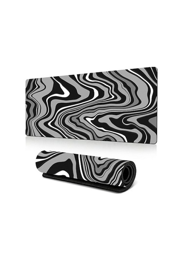 Cbtx 300 X 600 X 3mm Soyut Sıvı Desenli Mouse Pad Büyük Kaymaz Kauçuk Mouse Pad - Stil T Stil T