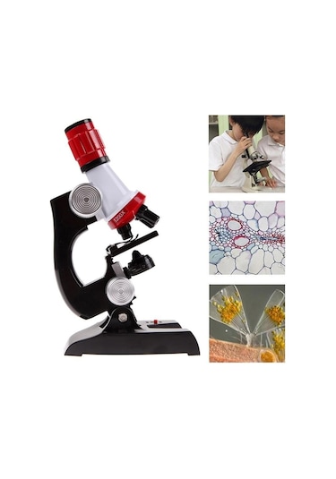 Triline Eğitici  Mikroskop Kiti Zoom Led Işıklı 100x 400x 1200x
