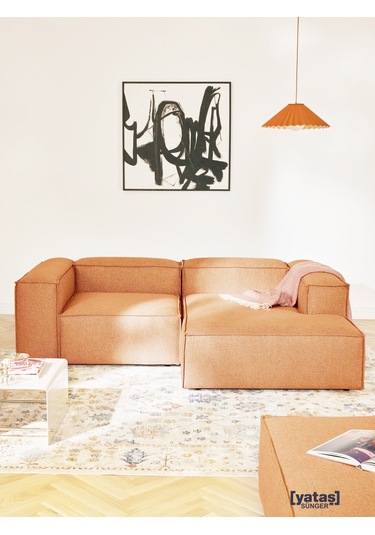 Most Mollis Plus Sağ Köşe 2 Modül Köşe Koltuk Kiremit Keten Kumaş