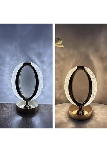 Usb Şarjlı Dokunmatik 3 Modlu Masa Üstü Kristal Gece Lambası-1910 Çok Renkli