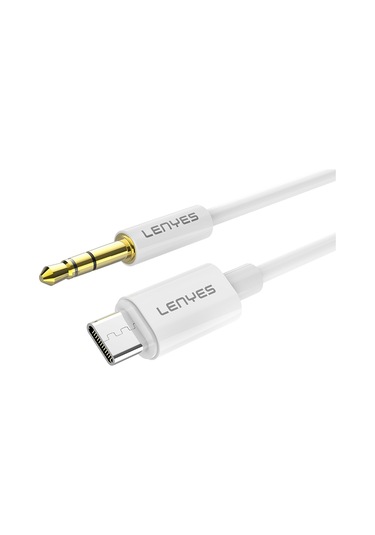 Lenyes Ax102 Type-c To 3.5mm Aux Audio Kablo 1m Beyaz Beyaz