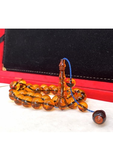 Bal Rengi Küre Model Ateş Kehribar Tesbih