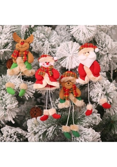 Lijinxu Noel Asılı Duvar Süsleri Bez Bebek Kolye Parti