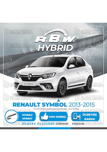 Renault Symbol Ön Silecek Takımı (2013-2016) RBW Hibrit