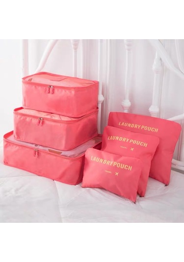 Hfambition Turuncu Seyahat Organizer Seti 6 Parça Büyük Boy Valiz Çanta, Oxford Kumaş Elbise Stok, Ev Ve Seyahat İçin Pratik Depolama Diğer