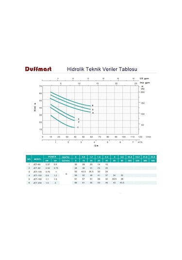 Duffmart Jet 100 Santrifüj Pompa