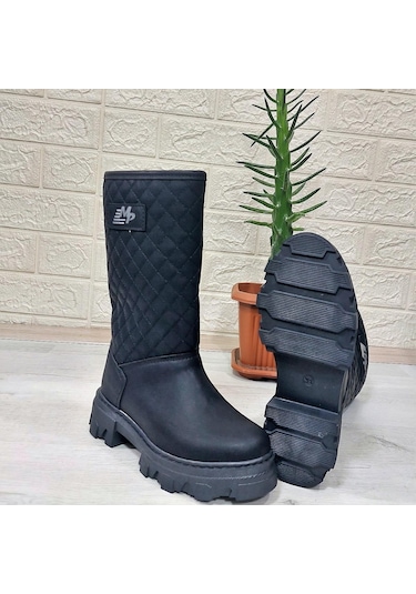 M.p One 3145 Siyah İçi Kürklü Fermuarlı 29cm Kız Çocuk Çizme 001