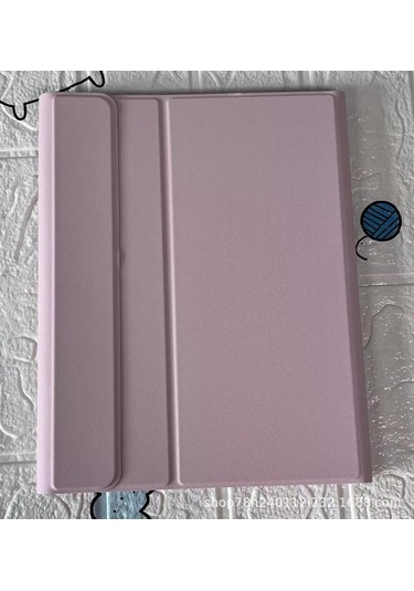 İpad Air 4/5/6 10.9" Pembe Basit Kabuk Klavye Dahili Manyetik Montajlı Kılıf