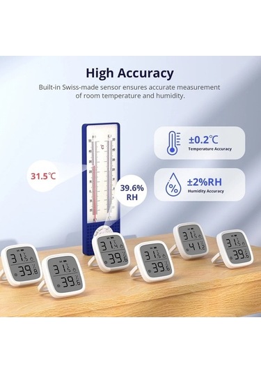 Pazly Sonoff Snzb-02d 2,5 İnç Lcd Akıllı Sensör Gerçek Zamanlı İzleme Bağlantısı