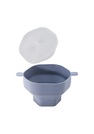 Wezone Mikrodalga Patlatma İçin Katlanabilir Silikon Mısır Patlatma Kabı, Pratik Ve Kolay Kullanım, Gri Renk Diğer