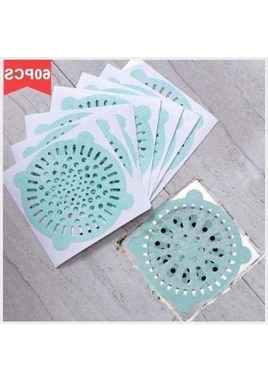 Besthome1 10cm Çap Banyo Mutfak Tıkanıklık Önleyici, Bezi Materyal, Su Geçirmez, 60 Adet, Yenilebilir Yeşil Kanal Kıl Ağları Yeşil