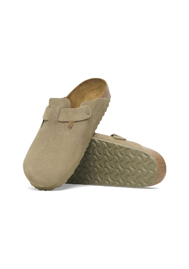 Birkenstock Bırkenstock Boston Leather Kadın Terlik 1025788 1025788 Shki Soluk Haki