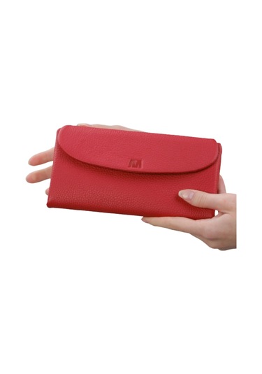 Mft Leather Hakiki Deri Kadın Cüzdan Beauty 3467 Flother Mat Kırmızı