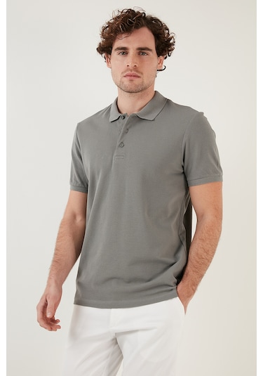Buratti Pamuklu Regular Fit Düğmeli Erkek Polo Yaka T Shirt 5902127 Açık Haki