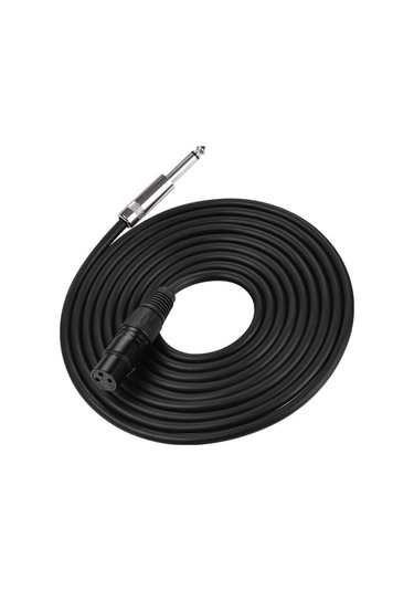 Profesyonel Ses Kablosu: Ggiant Xlr Dişi - 1/4 Ts Mono Gürültü Azaltmalı 5m Mikrofon Kablosu