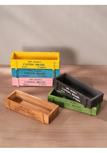 Denezo "ann" Ahşap Saksı, Sukulentler Ve Kaktüsler İçin 376269993