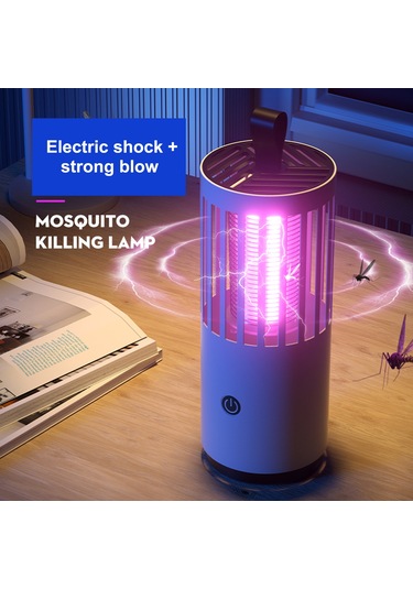 Vkemall Ev İçin Pil Şarjlı Ateşleme Işığıyla Musluk Avlayan, Turbo Vücut Soku İle Emen, Yüksek Gerilimle Öldüren Mavi Musluk Öldürücü