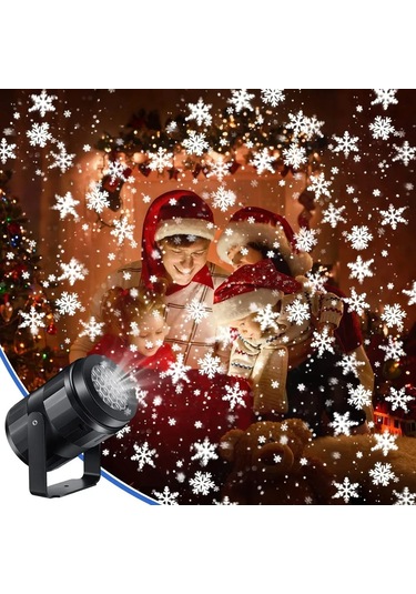 Geeroyoo Led Kar Projeksiyonu Işığı - Renkli Dönen Laser, İç/harici Kullanıma Uygun, Noel Ve Festivaller İçin Stüdyo Atmosferi Lambası