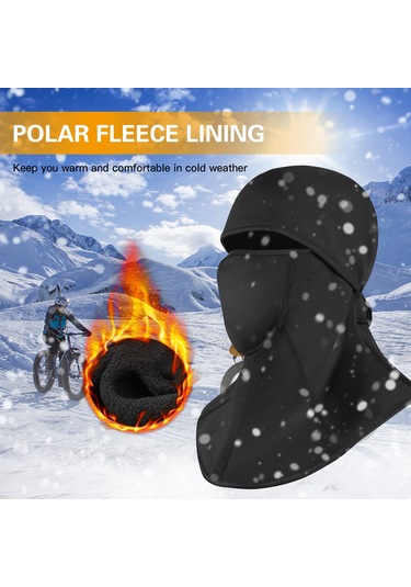 Wezone Kış Sporları İçin Rüzgar Geçirmez Polar Balakava - Motosiklet, Kayak, Koşu Diğer Çok Renkli