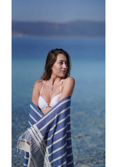 Astrea Navy Blue Peshtemal Çok Renkli