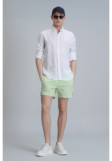 Lufian Erkek Strıped Deniz Şortu 111220087 Yeşil