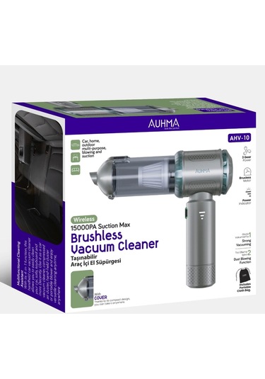 Auhma Ahv-10 2 İn 1 15000pa 3 Kademeli Vakumlu Üflemeli Araç Süpergesi