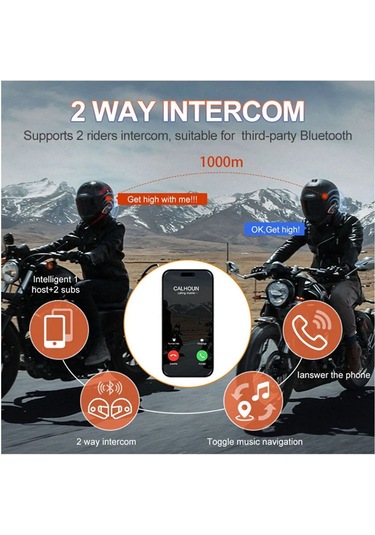 Smith Intercom 2 Kişilik Bağlantı Rgb Işıklı Bluetooth Kulaklık Seti