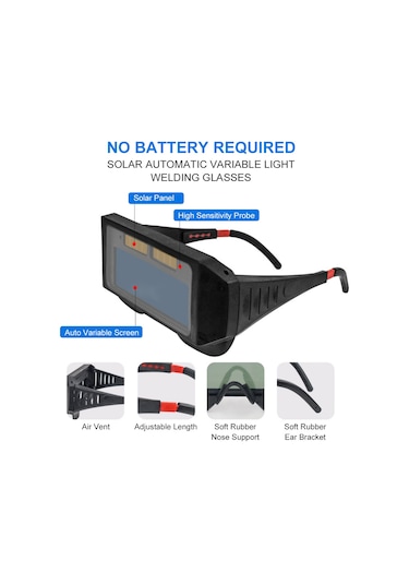Mufunye Güneş Otomatik Değişken Işık Kaynakçısı Kaynak Gözlükleri Kaynak Parlama Önleyici Koruma