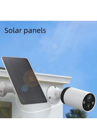 Besthome1 Dream011 2/3 Adet Beyaz Güneş Panelleri, Dış Mekan Kameralar & Fanlar İçin Şarj Power Bank Uyumlu Type C Usb