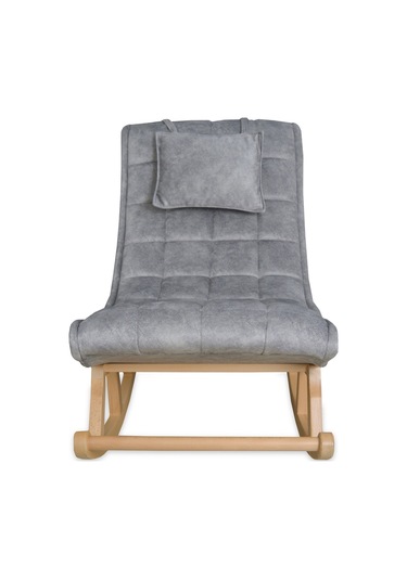 Asedia Asedia Miskin Naturel Kül Gri Sallanan Sandalye Dinlenme Koltuğu