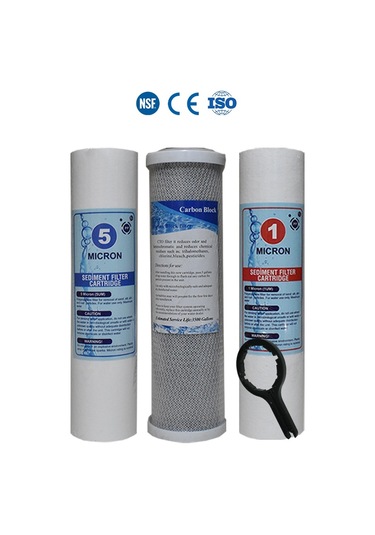 WaterMelon Açık Kasa Su Arıtma Cihazı Filtresi Ilk 3 Aşama Filtre Seti