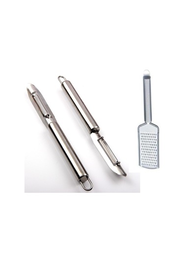 Büro Ev Ofis Mutfağı İçin 2parça Paslanmaz Çelik İnox Soyacak Rende Seti Diğer