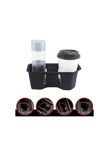 Xuweiwei Black Grand Model Merkezi Kontrol Bardak Tutucu Koruyucu Kapağı Modifikasyon Aksesuarları Uygun