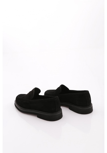 Dgn 1234 Erkek Loafer Ayakkabi Siyah Süet