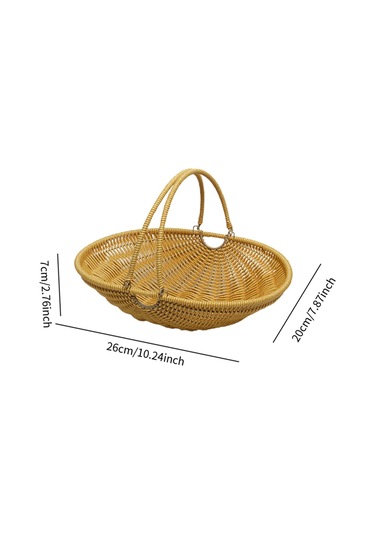 Suntek Pp Malzeme Açık Hava Piknik Depolama Sepeti Hafif Sarı