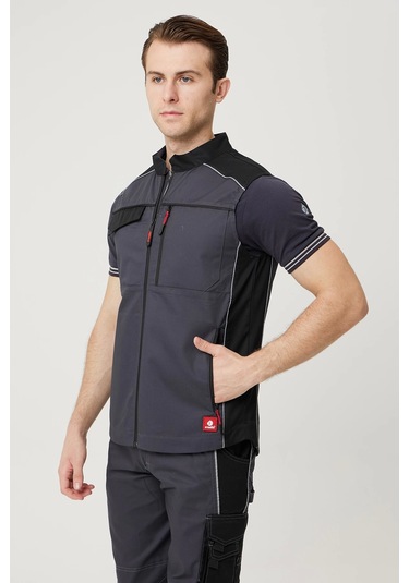 Allium Yazlık İş Ve Outdoor Yelek K.gri-siyah