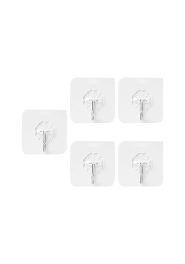 Suntek Banyo Ev Geliştirme Kapısı Kendinden Yapışkanlı Kanca 5 Adet Çok Renkli