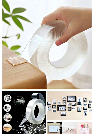 Tilbe Home Çift Taraflı Bant Çıkarılabilir Süper Güçlü Bant