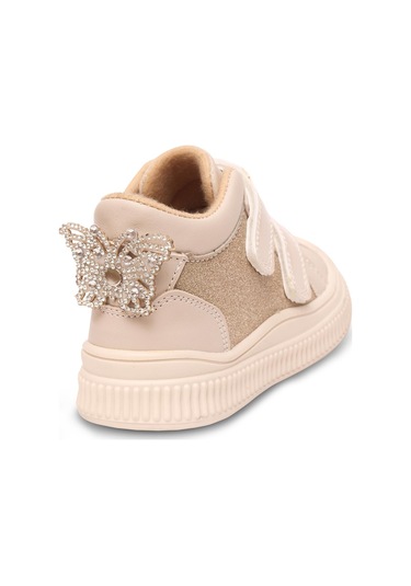 Kaptan Junior Kışlık Günlük Kız Çocuk Bebek Cırtlı Bot Barznk 650 Krem