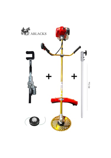 Profesyonel Benzinli Yan Tırpan + Fındık, Zeytin, Ceviz, Dal Silkeleme Aparatı + 85 Cm Uzatma Aparatı 3 Metre Uzunluk