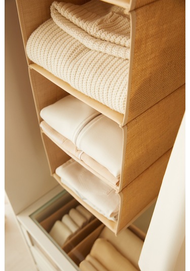 Ocean Home Textile 4 Katlı Jüt Dolap İçi Düzenleyici 30 x 30 x 80 cm