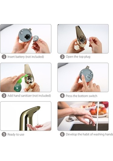 Pazly 400ml Otomatik Kızılötesi Sabunluk - Banyo/mutfak İçin Çok Renkli Sıvı Ürün Çok Renkli