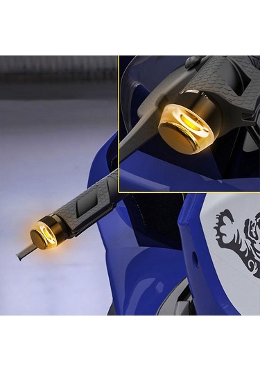 Honmex Motorcycle Işık Seti 2 Adet: Fren Ve Sinyal Işığı Birleşik, Yüksek Parlaklık Led, Su Geçirmez Abs Malzeme Beyaz-sarı