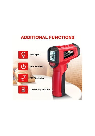 Honeybeeshop Hytaıs Ts600 Sarı Yüksek Hassasiyetli Kızılötesi Termometre -58f 1112f Dijital Ekran Endüstriyel Otomotiv