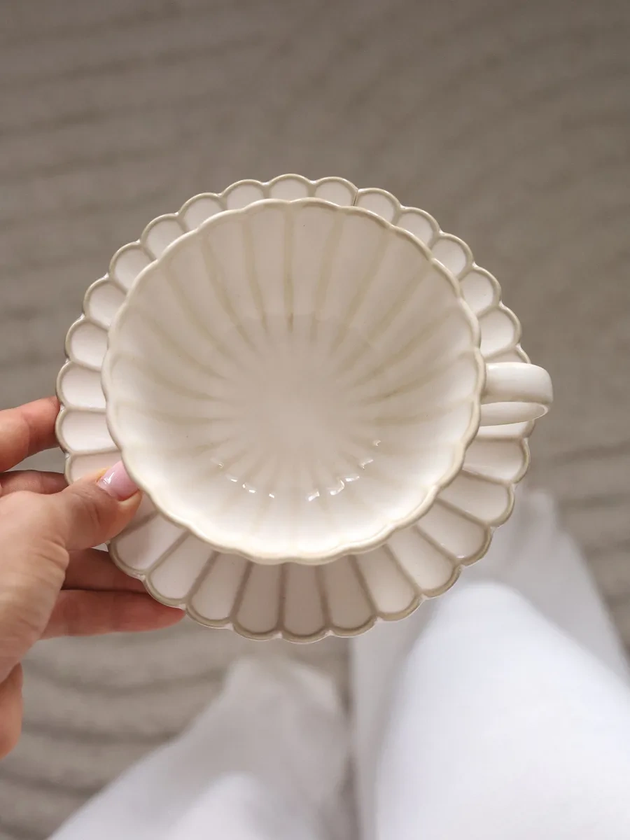 Aberu Shop Çay/kahve Takımı Fincan Ve Tabak Seti 260 Ml 311663184 Bej Açık