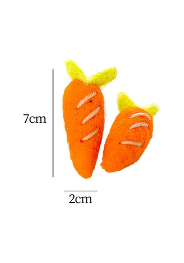 Dolıty 10 Havuç Süs Dıy El Sanatları Bitmiş Ürün Yün Keçe