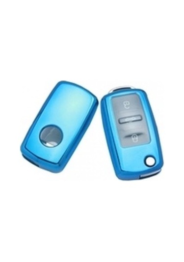 Volkswagen Uyumlu Yedek Parça Silikon Kumanda Kabı Mavi