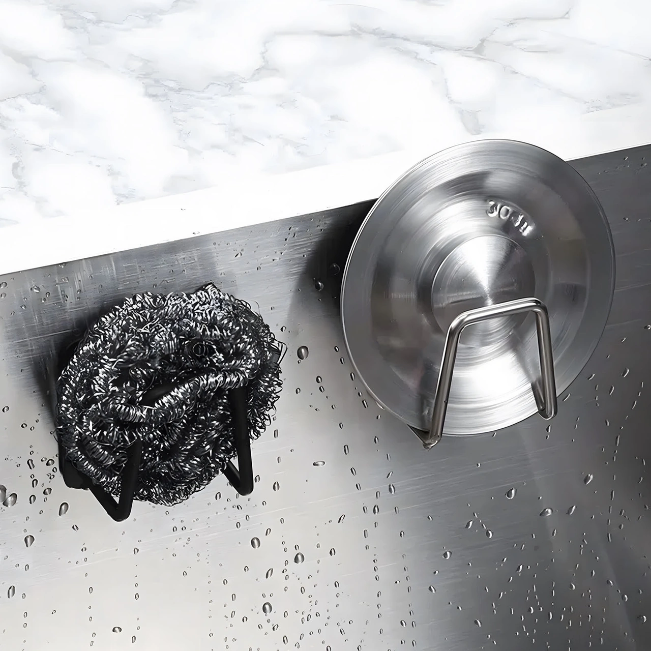 Yunboo 4 Adet Duvar Tipi 304 Paslanmaz Çelik Ev Yemeği Havlusu Sulama Rakusu Kolay Kurulum Gümüş