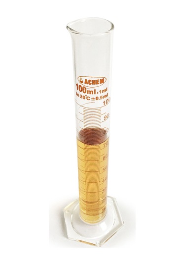 ACHEM 100ml Cam Mezür Uzun Form Kırmızı Skala