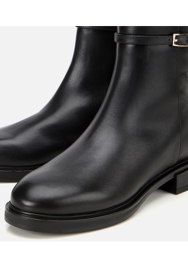 Hotiç Kadın Deri Siyah Tokalı Düz Bot 01boh313420a100 01boh313420a100 Siyah